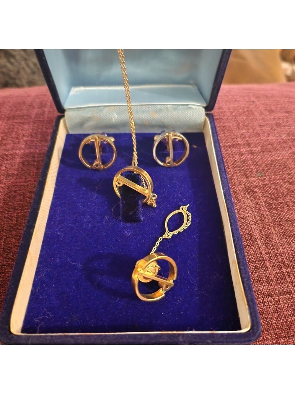 Dunhill cufflinks set of 4 24k Gold tone vintage